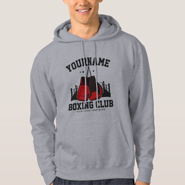 Sudadera Entrenamiento de Boxeo con Guantes Rojos de Boxead (Anverso)
