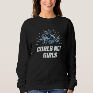 Sudadera Entrenamiento de rizos, no de chicas Humor de gimn