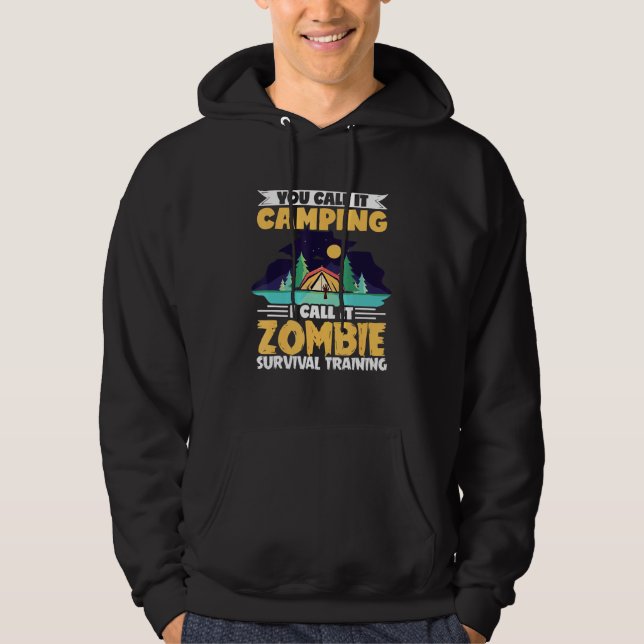 Sudadera Entrenamiento de sobrevivencia de Zombie con carpa (Anverso)