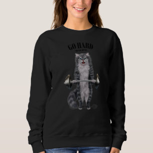 Sudadera Entrenamiento Gato Gris Halterofilia Fitness In