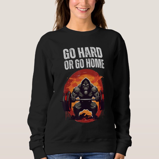 Sudadera Entrenamiento muscular con pesas Barra si usted es (Anverso)