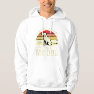 Sudadera Entrenar con mi perro puesta de sol retro