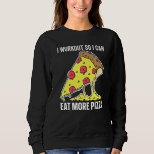 Sudadera Entreno para poder comer más pizza Fitness Gimnas