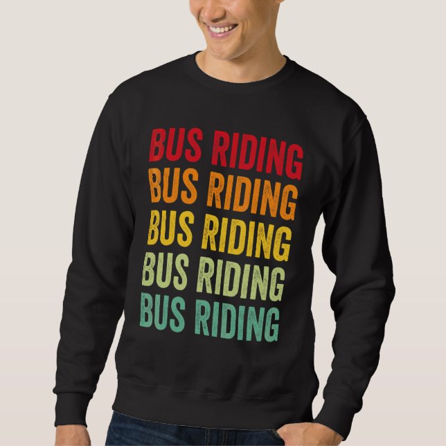 Sudadera Entusiasta de Montar Autobuses Diseño Arcoíris (Anverso)