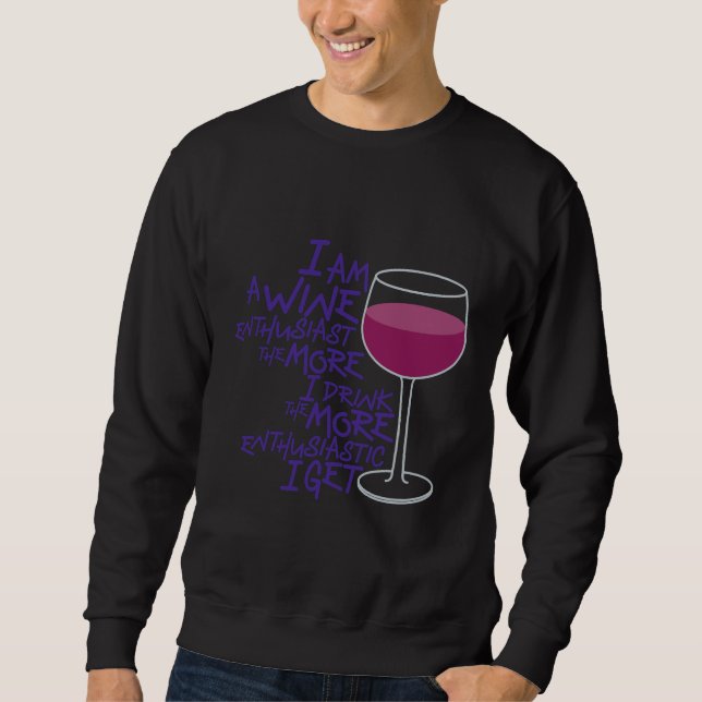Sudadera Entusiasta de vino 127 (Anverso)