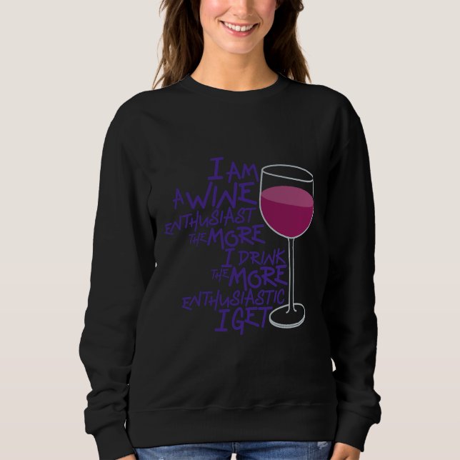 Sudadera Entusiasta de vino 127 (Anverso)