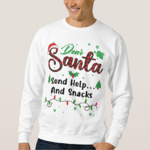 Sudadera Enviar ayuda... y snacks que coincidan con Navidad