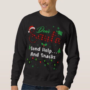 Sudadera Enviar ayuda... y snacks que coincidan con Navidad