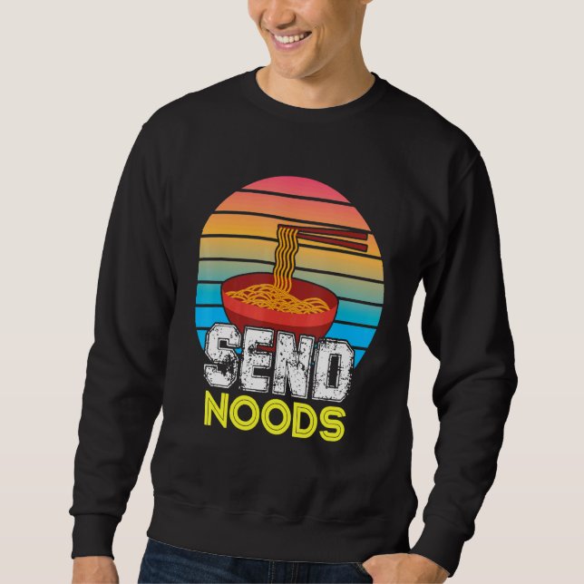 Sudadera Enviar fideos de fideos Pasta Vintage (Anverso)