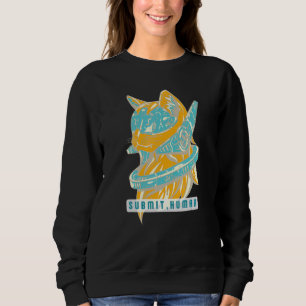 Sudadera Enviar humano Gato espacial alienígena futurista m