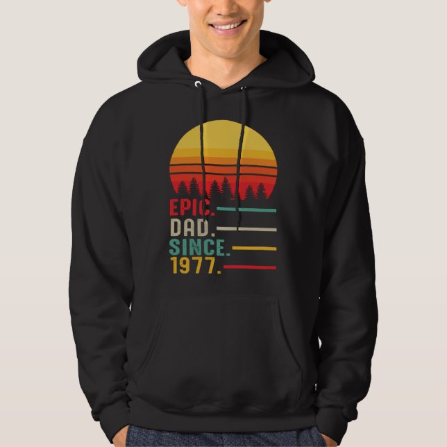 Sudadera Epic Dad Since 1977 Happy Fathers Day (Anverso)