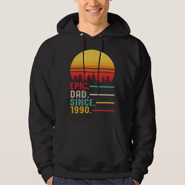 Sudadera Epic Dad Since 1990 Happy Fathers Day (Anverso)
