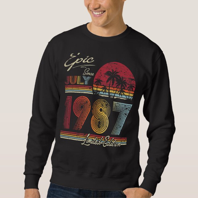 Sudadera Epic Desde Julio De 1987 35 Años 35º Cumpleaños (Anverso)