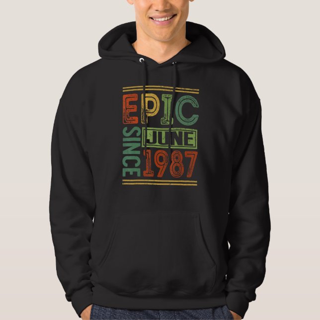 Sudadera Epic Desde Junio De 1987 35 Nacimientos De Aparici (Anverso)