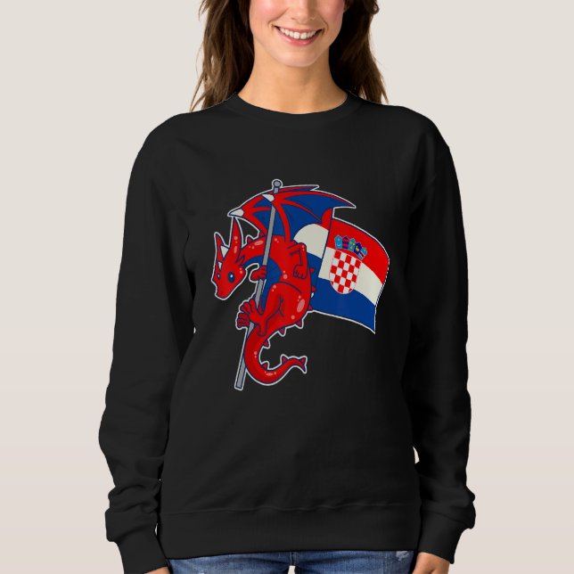 Sudadera Epic Dragon With Croatia Flag  Croatian (Anverso)