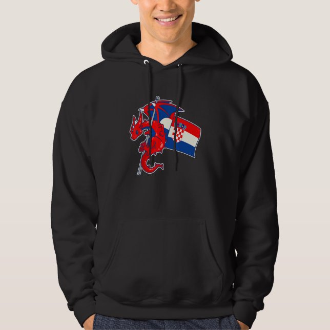 Sudadera Epic Dragon With Croatia Flag  Croatian (Anverso)
