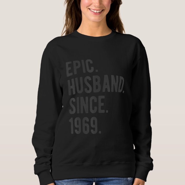 Sudadera Epic Husband desde 1969 53 Aniversario Boda De (Anverso)