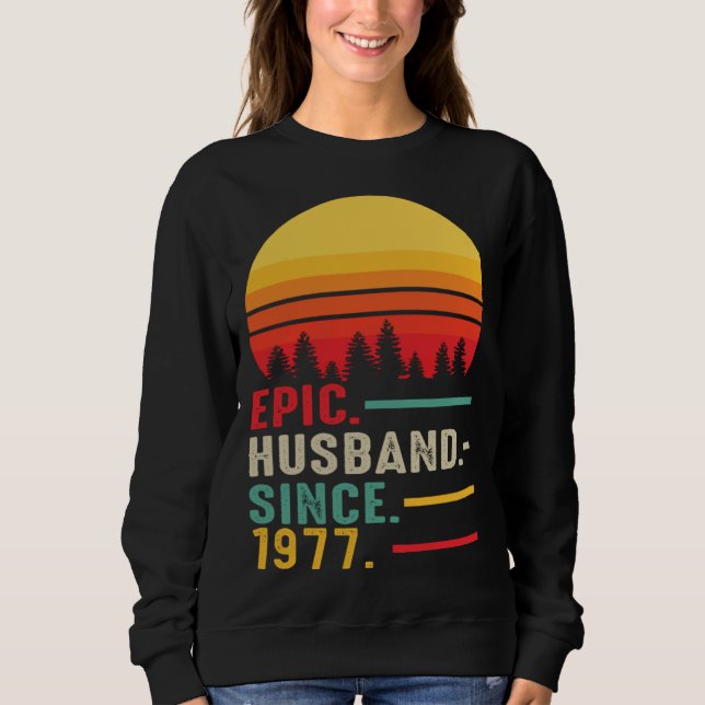 Sudadera Epic Husband Since 1977 Happy Anniversary (Anverso)