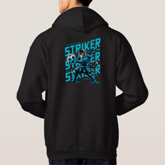Sudadera Epic Soccer Samurai Cat - Gamer Genial y Fanático  (Reverso)