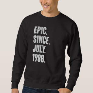 Sudadera Épica de cumpleaños número 34 años desde julio de