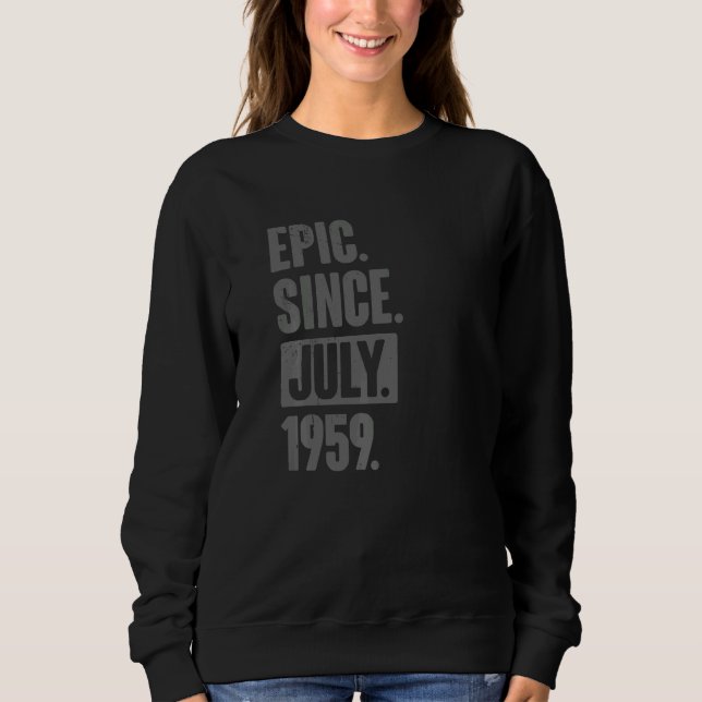 Sudadera Épico desde julio de 1959 63 años (Anverso)