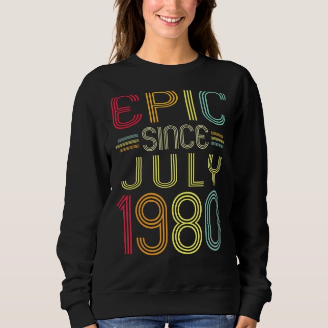 Sudadera Épico desde julio de 1981 41º cumpleaños 41 años (Anverso)