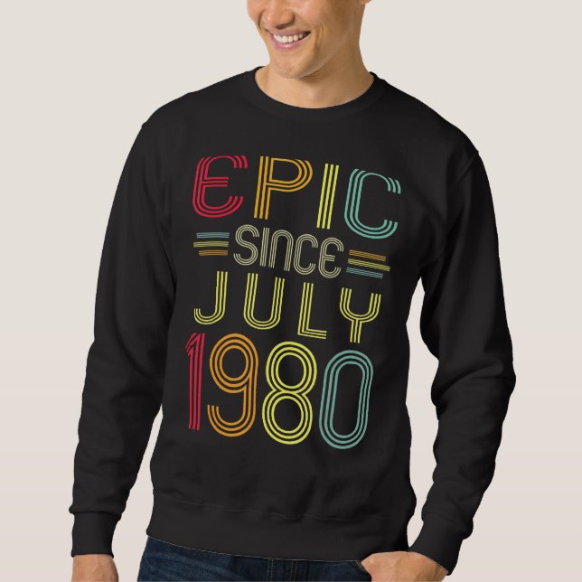Sudadera Épico desde julio de 1981 41º cumpleaños 41 años (Anverso)