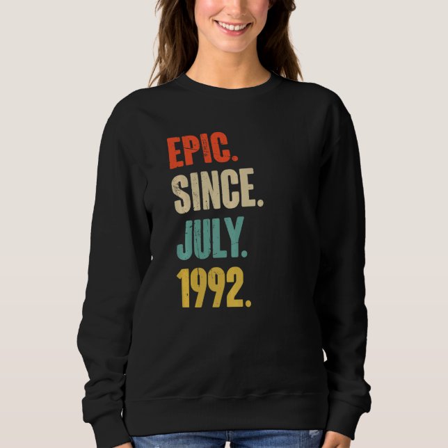 Sudadera Épico desde julio de 1992 30 años (Anverso)