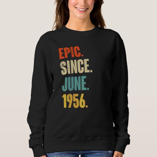 Sudadera Épico desde junio de 1956 66 años (Anverso)
