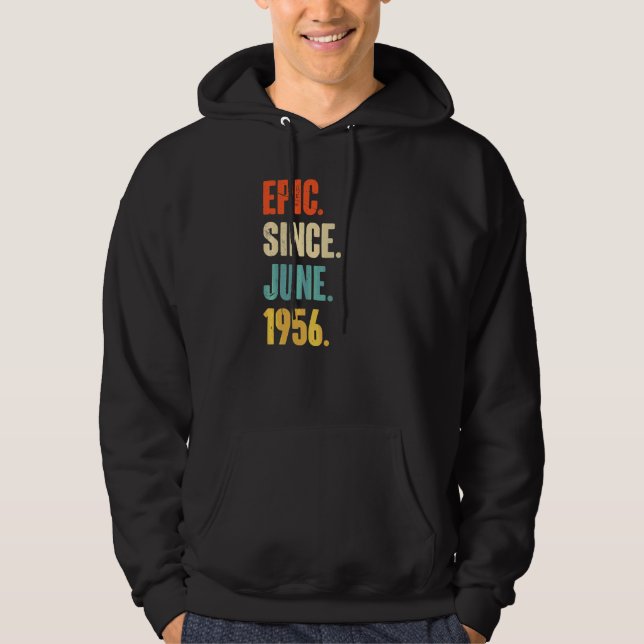 Sudadera Épico desde junio de 1956 66 años (Anverso)