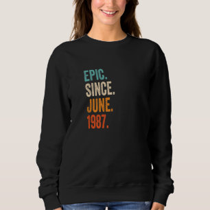 Sudadera Épico desde junio de 1987 36º cumpleaños