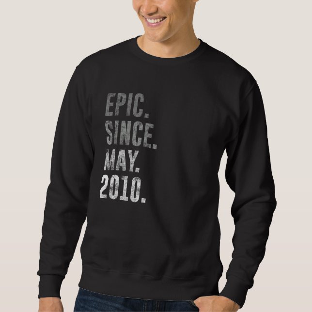 Sudadera Épico desde mayo de 2010 12ª cosecha de cumpleaños (Anverso)