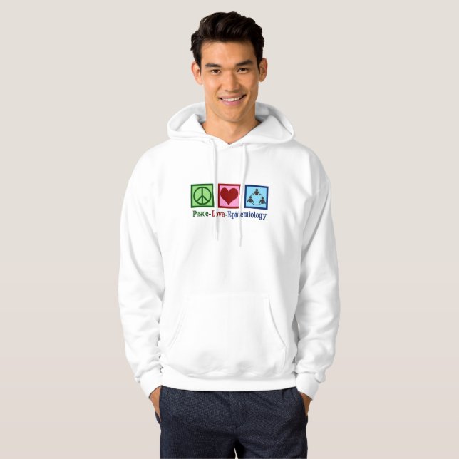 Sudadera Epidemiología del amor de la paz - epidemiólogo (Anverso completo)