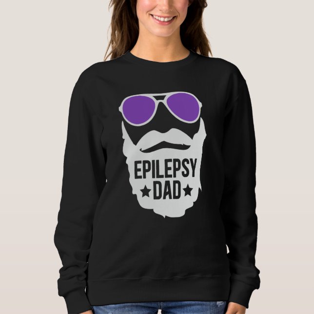 Sudadera Epilepsy Dad Beard Dad De Un Padre De Un Guerrero  (Anverso)