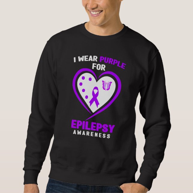 Sudadera Epilepsy   I Wear purple For Epilepsy Awareness (Anverso)