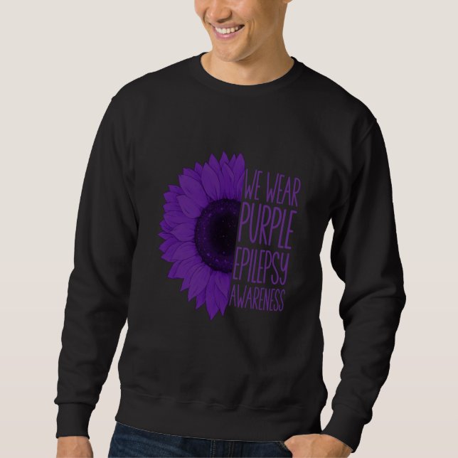 Sudadera epilepsy sunflower we wear purple for epilepsy Awa (Anverso)