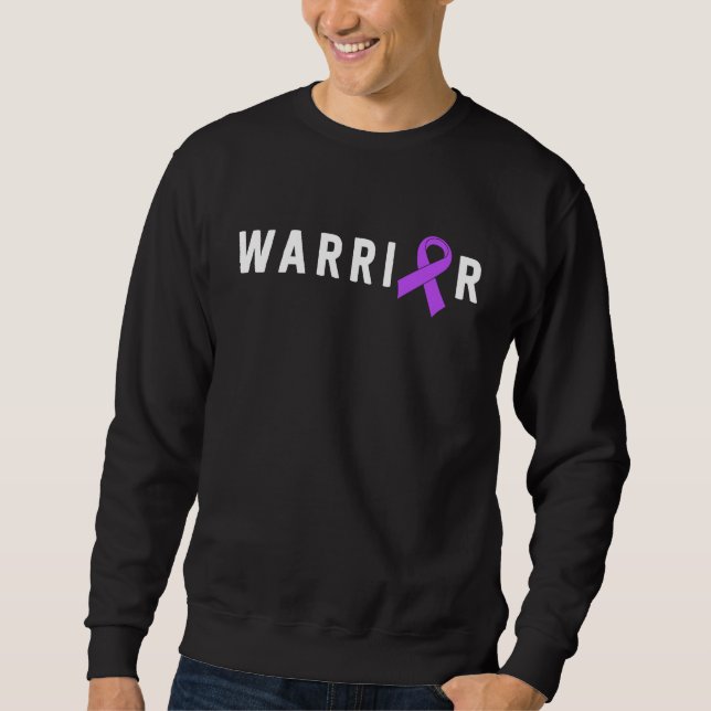 Sudadera Epilepsy Warrior Men Dad Father Purple Ribbon Awar (Anverso)