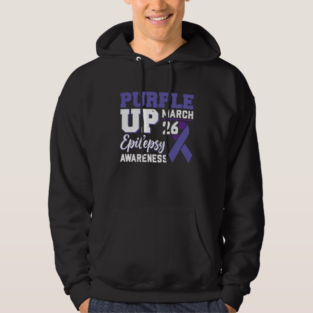 Sudadera Epileptic Warrior & Purple Ribbon Epilepsy Awarene (Anverso)