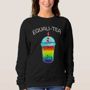 Sudadera Equali - Té de burbuja de arcoiris de té - Lgbtq