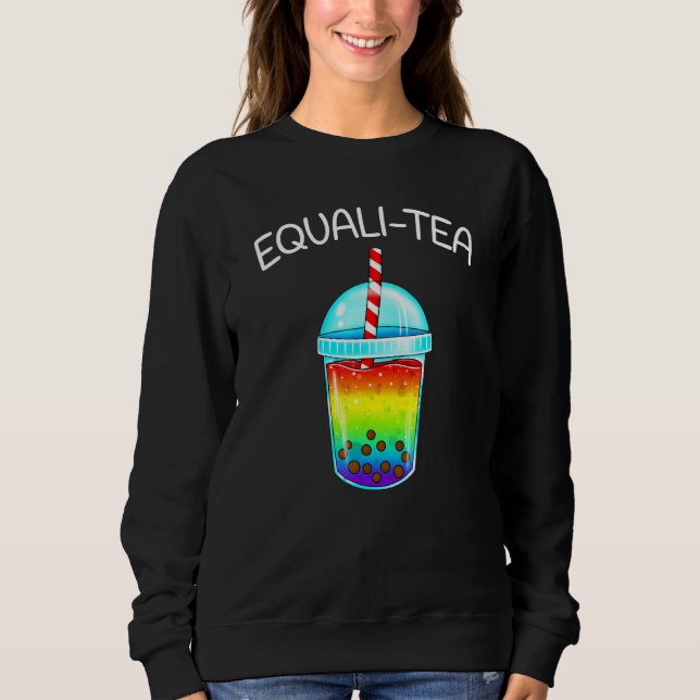 Sudadera Equali - Té de burbuja de arcoiris de té - Lgbtq (Anverso)