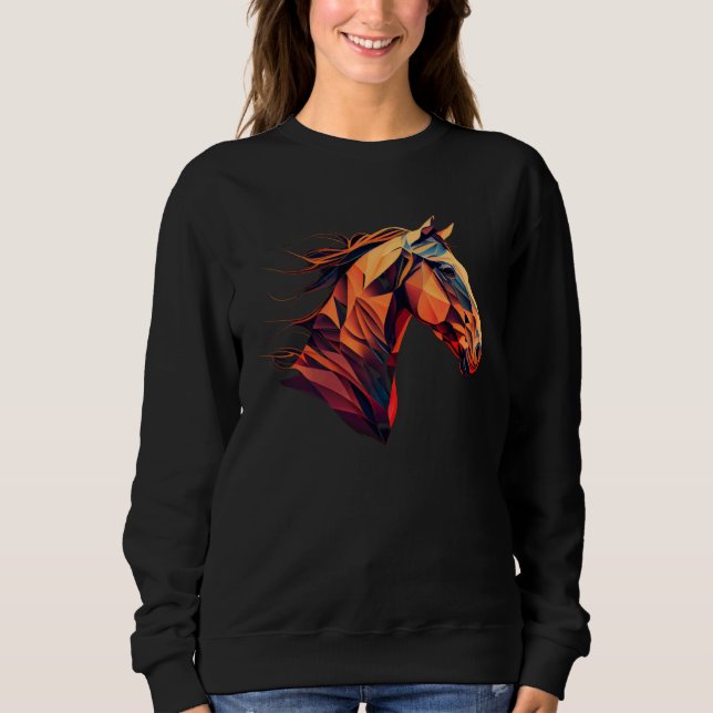 Sudadera Equestrian Beautiful Horse  Rodeo Western Cowgirl (Anverso)