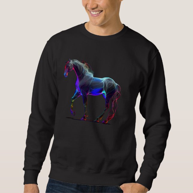 Sudadera Equestrian Horse  Colorful Cowgirl Horseback Ridin (Anverso)
