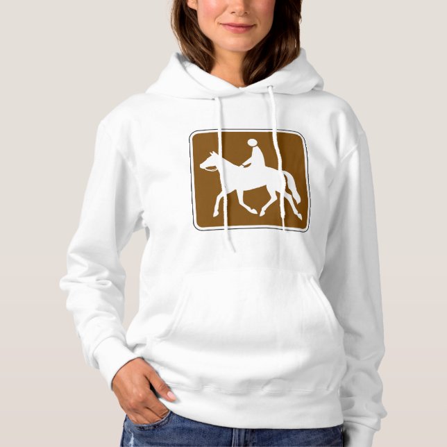 Sudadera Equestrian Trail Riding Horse Silhouette Icon (Anverso)
