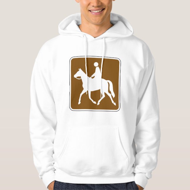 Sudadera Equestrian Trail Riding Horse Silhouette Icon (Anverso)