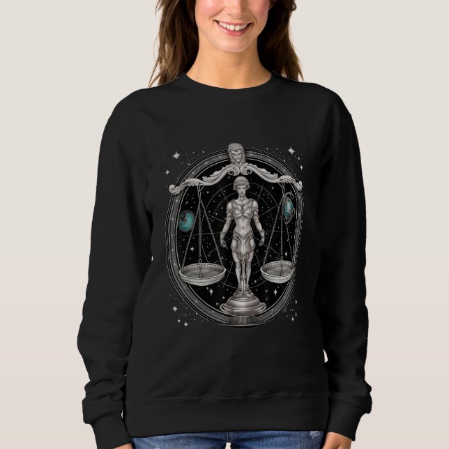 Sudadera Equilibrio Celeste Escalas del Zodiaco en Esplendo (Anverso)