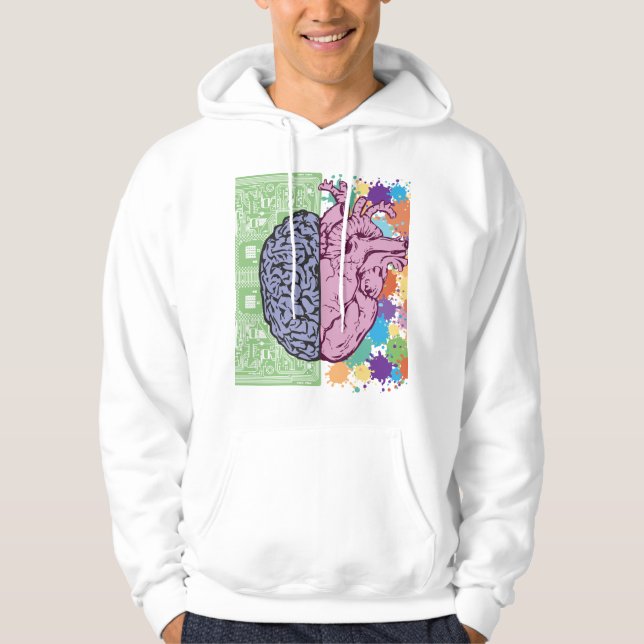 Sudadera equilibrio emocional cerebro corazón (Anverso)
