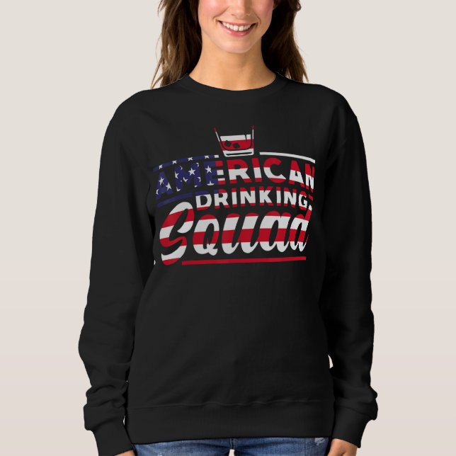 Sudadera Equipo americano de bebidas Escuadrón de consumo a (Anverso)
