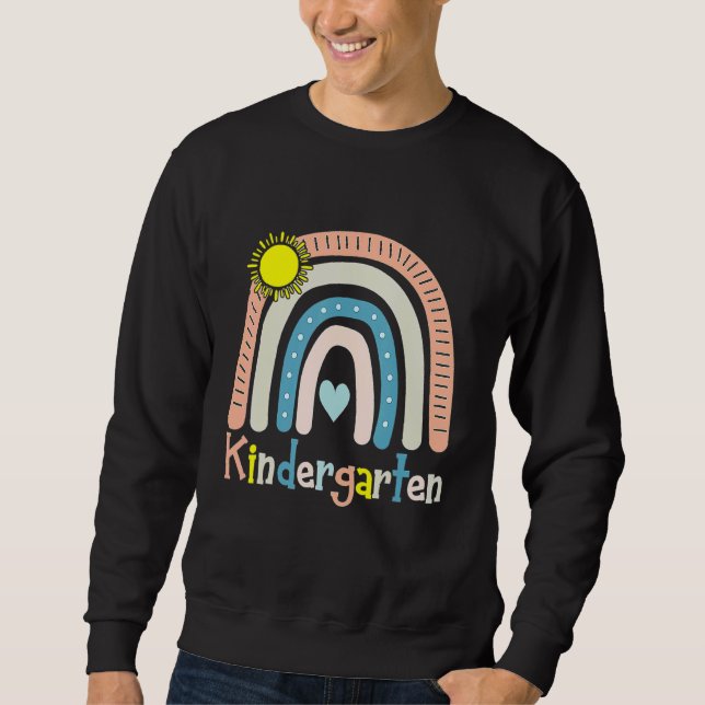 Sudadera Equipo Arcoíris de Kinder Hello Kinderrocks Squad  (Anverso)