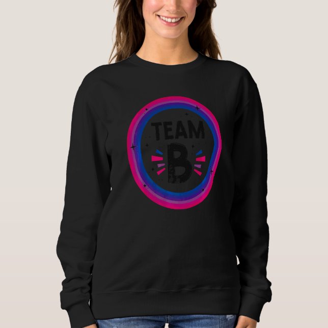 Sudadera Equipo B de Bandera del Orgullo Bisexual Bi (Anverso)