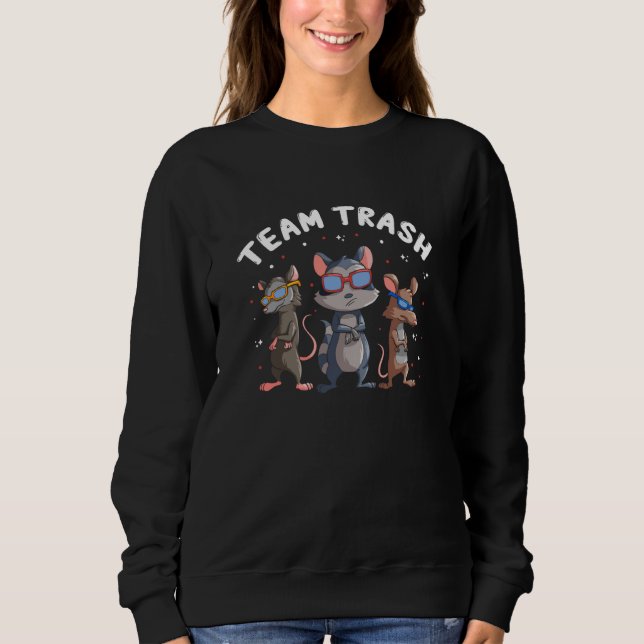 Sudadera Equipo Basura Zarigüeya para Zarigüeya y Mapache (Anverso)